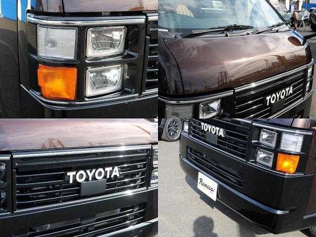 ハイエースバン スーパーＧＬ　ダークプライムＩＩ　Ｒｅｎｏｃａ　ＣｏａｓｔＬｉｎｅｓ　角目フェイスチェンジ　ＫＯＩＴＯヘッドライト　ホットチョコレートカラー　各メッキ部グロスブラック塗装　クラシックＬＥＤテールランプ　茶木目インテリアセット（12枚目）