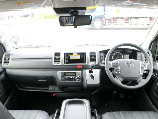 ハイエースバン ロングスーパーGL アースカラーパッケージ メッキパーツマットブラック塗装 ヘッドライトインナーブラック オーバーフェンダー Paw16AW ベッドキット シートカバー アルパインBIG-Xナビ ドラレコ HDMIポート(2枚目)