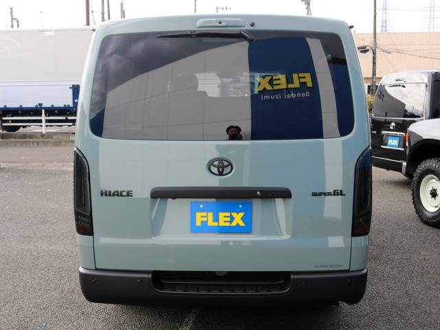 ハイエースバン ロングスーパーGL アースカラーパッケージ メッキパーツマットブラック塗装 ヘッドライトインナーブラック オーバーフェンダー Paw16AW ベッドキット シートカバー アルパインBIG-Xナビ ドラレコ HDMIポート(42枚目)