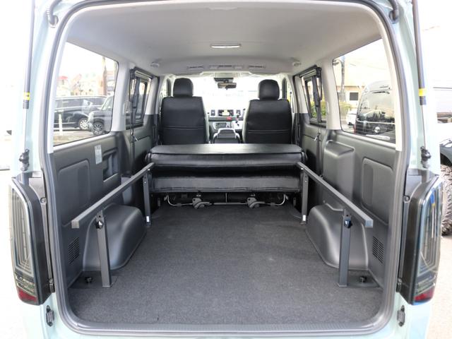 ハイエースバン ロングスーパーGL アースカラーパッケージ メッキパーツマットブラック塗装 ヘッドライトインナーブラック オーバーフェンダー Paw16AW ベッドキット シートカバー アルパインBIG-Xナビ ドラレコ HDMIポート(60枚目)