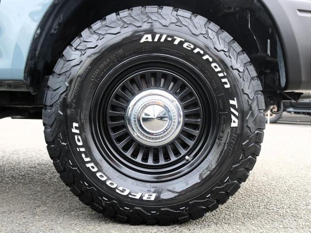 ランドクルーザープラド ＴＸリミテッド　アンヴィルカラー　丸目フェイス換装　オレンジサイドマーカー　コーナーレンズ　スモークテールランプ　マットブラック塗装　ＤＥＡＮカリフォルニア１６インチＡＷ　ＢＦグッドリッチ２３５ＡＴタイヤ（18枚目）