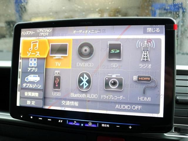 ハイエースワゴン ＧＬ　スマートベッド　デルフィーノラインフロントスポイラー　オーバーフェンダー　１インチローダウン　ヘッドライトインナーブラック塗装　ＮＥＯＴＲＡＣＥ　ＬＥＤテールランプ　ＢＩＧ－Ｘ　フリップダウンモニター（4枚目）