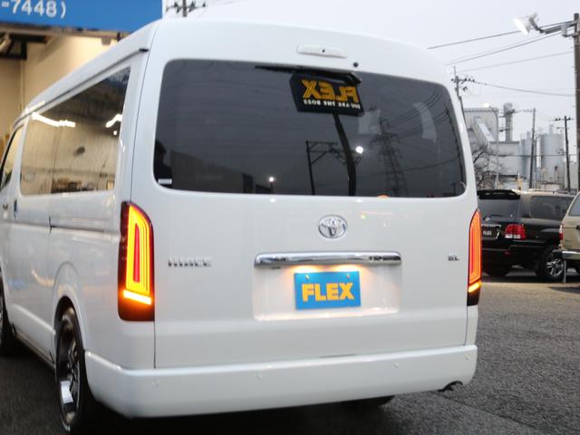 ハイエースワゴン ＧＬ　スマートベッド　デルフィーノラインフロントスポイラー　オーバーフェンダー　１インチローダウン　ヘッドライトインナーブラック塗装　ＮＥＯＴＲＡＣＥ　ＬＥＤテールランプ　ＢＩＧ－Ｘ　フリップダウンモニター（40枚目）