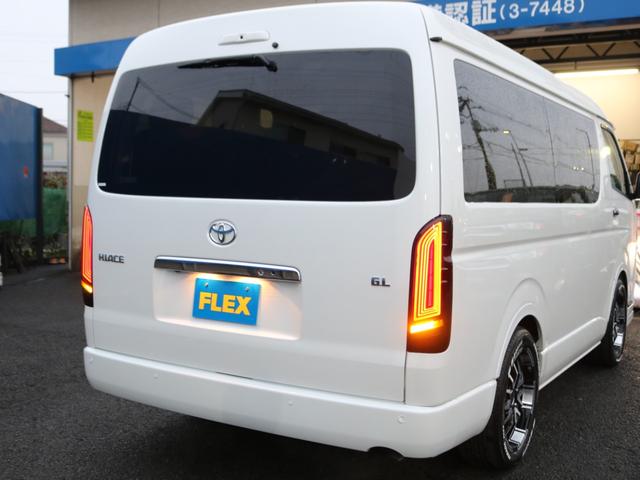 ハイエースワゴン ＧＬ　スマートベッド　デルフィーノラインフロントスポイラー　オーバーフェンダー　１インチローダウン　ヘッドライトインナーブラック塗装　ＮＥＯＴＲＡＣＥ　ＬＥＤテールランプ　ＢＩＧ－Ｘ　フリップダウンモニター（49枚目）