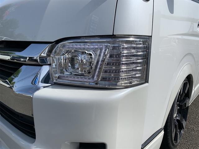 ハイエースワゴン グランドキャビン　４ＷＤ　現行フェイス　ＬＥＤヘッドライト　Ｖ３　シーケンシャル　モデリスタフロントリップ　社外２０インチＡＷ＆ローダウン　クラリオンＳＤナビ／ワンセグＴＶ　バックカメラ　ＥＴＣ　ＡＢＳ　１０人乗り（10枚目）