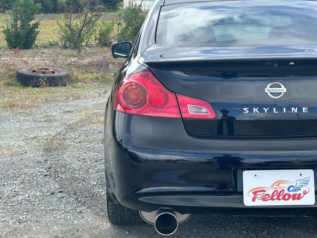 スカイライン 250GT 関東仕入れ 社外マフラー Bluetoothオーディオ フルセグTV バックカメラ ETC スマートキー プッシュスタート 電動シート ハーフレザー フォグランプ 16インチAW タイミングチェーン(14枚目)