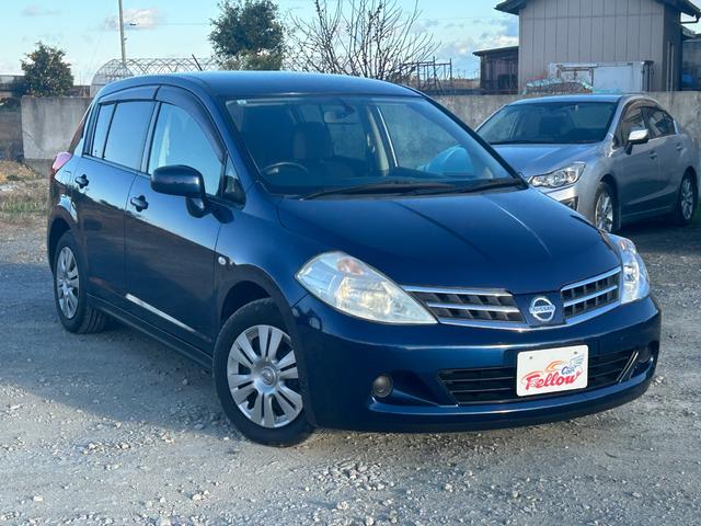 ティーダ 15M スマートキー 純正オーディオ ハーフレザーシート オートエアコン 電動格納ミラー 15インチタイヤ タイミングチェーン(4枚目)