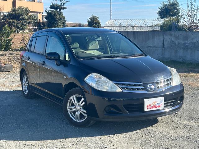 ティーダ 15M ハーフレザーシート スマートキー 地デジTV ETC オートエアコン 電動格納ミラー 社外14インチAW タイミングチェーン(4枚目)