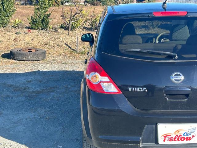 ティーダ 15M ハーフレザーシート スマートキー 地デジTV ETC オートエアコン 電動格納ミラー 社外14インチAW タイミングチェーン(13枚目)