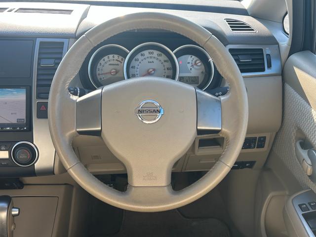 ティーダ 15M ハーフレザーシート スマートキー 地デジTV ETC オートエアコン 電動格納ミラー 社外14インチAW タイミングチェーン(17枚目)