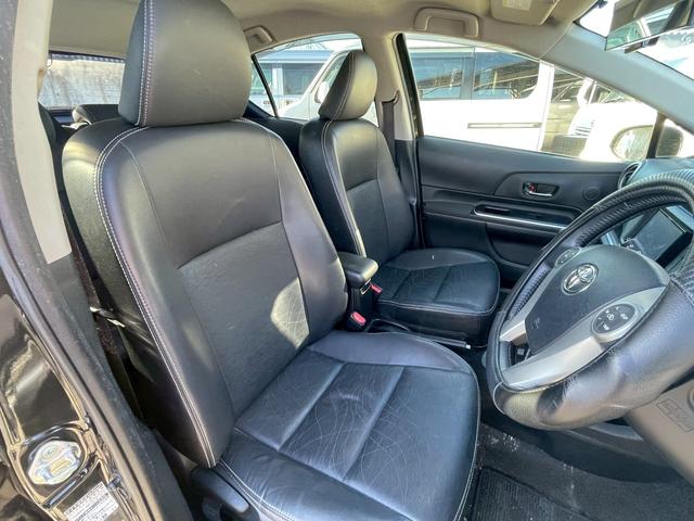 アクア Gブラックソフトレザーセレクション SDナビ テレビ スマートキー シートヒーター ETC オートライト オートエアコン ハーフレザーシート 電動格納ミラー ヘッドライトレベライザー バックカメラ Bluetooth(18枚目)