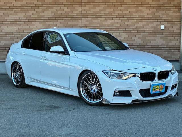 Ｈ２９年式　３シリーズ　３２０ｉ　Ｍスポーツ入庫♪車高調　ＷＯＲＫ製１９ＡＷ　外品リップ　外品テール　外品ディフェーザー　衝突軽減ブレーキ　純正ナビ　Ｂカメラ　ＬＥＤライト　追従型クルコン等装備車♪