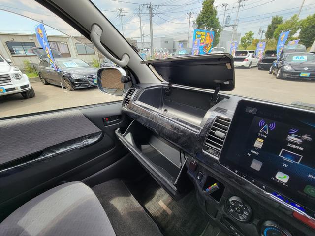 ハイエースバン ロングスーパーGL 保証付 禁煙車 ローダウン エアロ 外品17AW ホワイトレター ベッドキット LEDヘッド&フォグ アルパイン10型フローティングナビ デジタルインナーミラー ETC ガングリップ 木目調インパネ(42枚目)