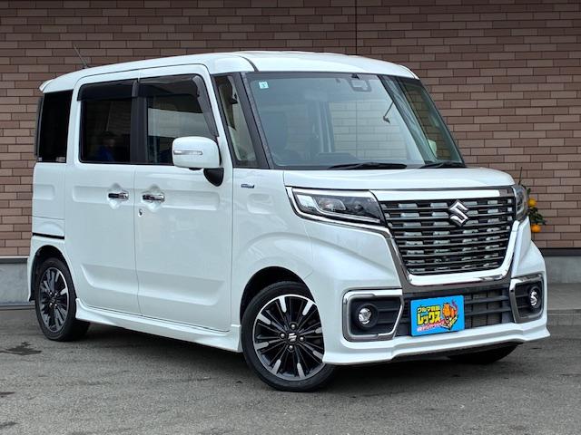 スペーシアカスタム ハイブリッドＸＳ　保証付　禁煙車　両側電動スライドドア　衝突軽減ブレーキ　純正８型ナビ　フルセグＴＶ　全方位モニター　スマートキー　ＬＥＤライト　ブルートゥース　ハーフレザーシート　ＥＴＣ　シートヒーター　純正１５ＡＷ（7枚目）