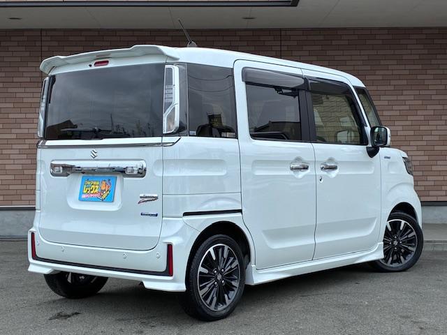 スペーシアカスタム ハイブリッドＸＳ　保証付　禁煙車　両側電動スライドドア　衝突軽減ブレーキ　純正８型ナビ　フルセグＴＶ　全方位モニター　スマートキー　ＬＥＤライト　ブルートゥース　ハーフレザーシート　ＥＴＣ　シートヒーター　純正１５ＡＷ（9枚目）