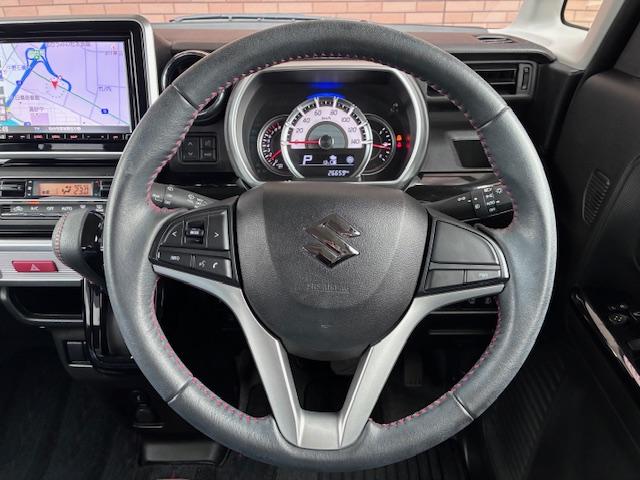 スペーシアカスタム ハイブリッドＸＳ　保証付　禁煙車　両側電動スライドドア　衝突軽減ブレーキ　純正８型ナビ　フルセグＴＶ　全方位モニター　スマートキー　ＬＥＤライト　ブルートゥース　ハーフレザーシート　ＥＴＣ　シートヒーター　純正１５ＡＷ（13枚目）