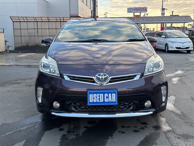 プリウス Sマイコーデ ETC ナビ TV アルミホイール オートライト HID CVT スマートキー 電動格納ミラー 100V電源 盗難防止システム Bluetooth 衝突安全ボディ ABS ESC エアコン(12枚目)