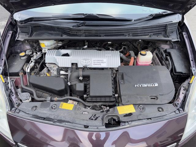 プリウス Sマイコーデ ETC ナビ TV アルミホイール オートライト HID CVT スマートキー 電動格納ミラー 100V電源 盗難防止システム Bluetooth 衝突安全ボディ ABS ESC エアコン(47枚目)