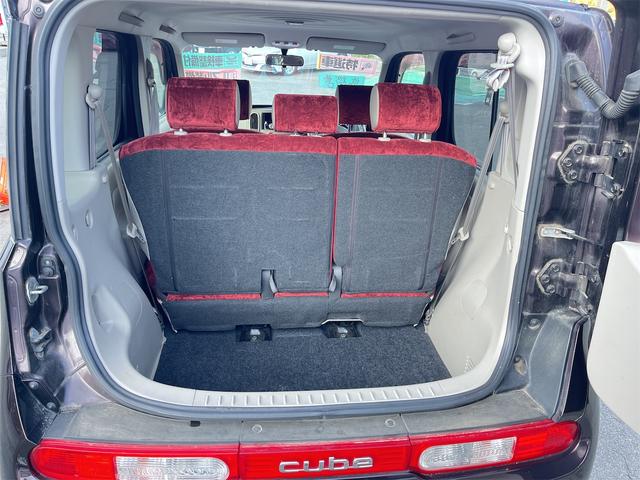 キューブ 15G スマートキー 電動格納ミラー CVT 盗難防止システム 衝突安全ボディ ベンチシート ABS CD USB エアコン パワーステアリング パワーウィンドウ 運転席エアバッグ(23枚目)