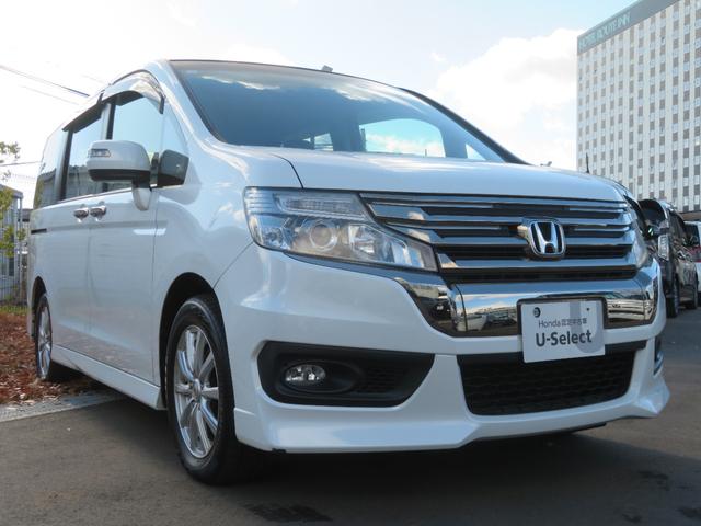 ステップワゴンスパーダ Ｚクールスピリット　両側電動スライドドア　純正メモリーインターナビ　フルセグ　ＥＴＣ　クルーズコントロール　ＶＳＡ（横滑り防止）　ＨＩＤヘットライト　フォグライト　バックカメラ　社外アルミホイール　４ＷＤ（3枚目）