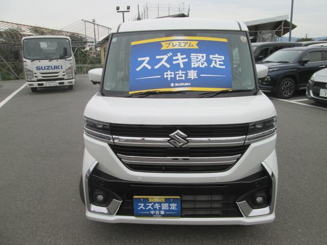 スペーシアカスタム カスタム HYBRID XSターボ FF 全方位カメラ スズキコネクト通信機 バックカメラ オートライト Bluetooth スライドドア 純正ナビ プッシュスタート シートヒーター オートエアコン スズキセーフティーサポート 衝突被害軽減システム(4枚目)