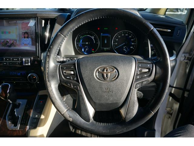 アルファードハイブリッド Ｘ　モデリスタエアロＬＥＤヘッドライト両側パワースライドドアアルパインビッグＸフリップダウンモニター純正１８アルミホイール（8枚目）