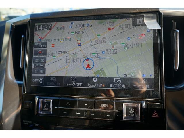 アルファードハイブリッド Ｘ　モデリスタエアロＬＥＤヘッドライト両側パワースライドドアアルパインビッグＸフリップダウンモニター純正１８アルミホイール（14枚目）