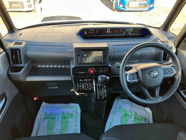 タント カスタムＲＳ　２ＷＤ　スマートアシスト　ＣＶＴ　シートヒーター　クルーズコントロール　パノラマモニター　ターボ　両側電動スライドドア　ミラクルオープンドア　ＥＴＣ付き　　オートライト　プッシュボタンスタート（7枚目）