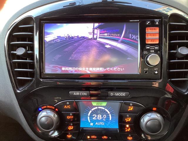 ジューク ニスモ 4WD ターボ 純正ナビTV バックモニター 純正18インチアルミ ETC インテリジェントキー(12枚目)