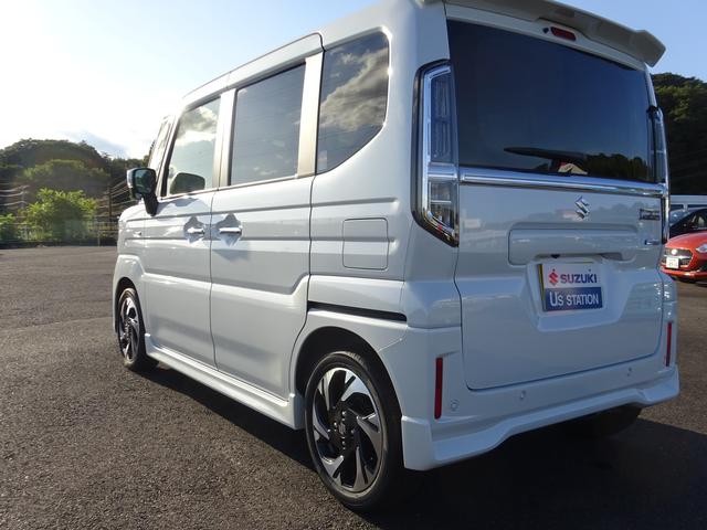 スペーシアカスタム カスタム HYBRID XSターボ  全方位ナビ スライドドア 純正ナビ シートヒーター プッシュスタート オートエアコン スズキセーフティーサポート アイドリングストップ 衝突安全ボディ 横滑り防止機能 盗難防止システム(7枚目)