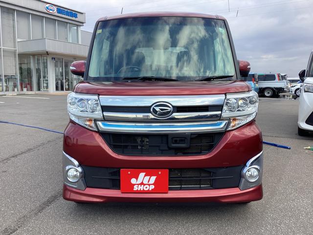 タント カスタムＲＳ　トップエディションＳＡ　４ＷＤ　衝突被害軽減ブレーキ　Ｂｌｕｅｔｏｏｔｈ　寒冷地仕様　リアカメラ　ＥＳＣ　両側パワースライドドア　キーレスエントリー　ナビ・ＴＶ　電動格納ドアミラー　ＬＥＤ　ＡＢＳ　ベンチシート　メモリーナビ（7枚目）