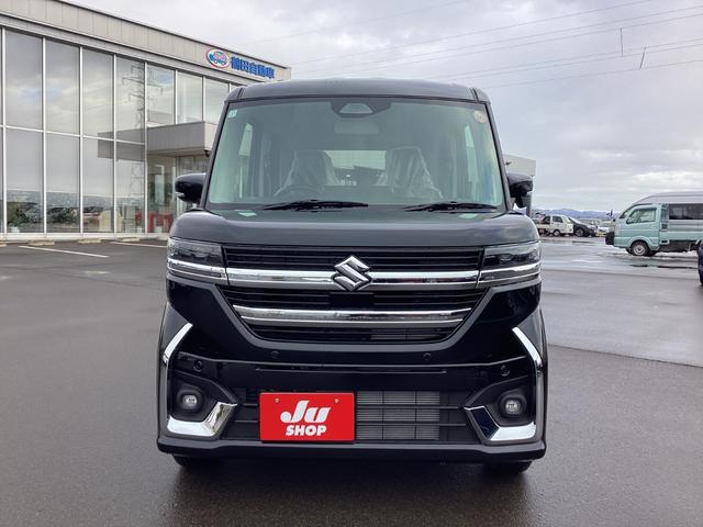 スペーシアカスタム ハイブリッドGS 4WD フロントベンチシート 横滑り防止装置 アダクティブクルーズコントロール 片側電動両側スライドドア 前席シートヒーター パワステ ABS 電動格納ミラー エアバッグ フルフラット オートLED(7枚目)