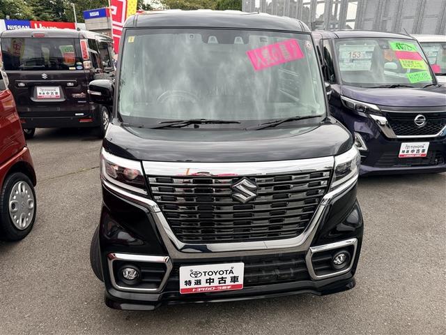 スペーシアカスタム ハイブリッドＧＳ　４ＷＤ　衝突被害軽減システム　メモリーナビ　バックカメラ　電動スライドドア　フルセグ　ＬＥＤヘッドランプ　アルミホイール　スマートキー　ＥＴＣ　盗難防止装置　キーレス　横滑り防止機能　ベンチシート（2枚目）