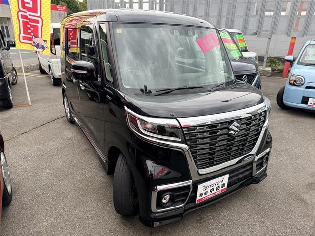 スペーシアカスタム ハイブリッドＧＳ　４ＷＤ　衝突被害軽減システム　メモリーナビ　バックカメラ　電動スライドドア　フルセグ　ＬＥＤヘッドランプ　アルミホイール　スマートキー　ＥＴＣ　盗難防止装置　キーレス　横滑り防止機能　ベンチシート（3枚目）
