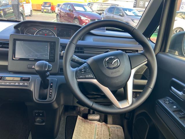 フレア ハイブリッドXS 4WD 衝突軽減ブレーキ バックカメラ 前席シートヒーター HUD ナビ Bluetooth ステアリングスイッチ ミラーヒーター 横滑り防止機能 革巻ステアリング オートライト 純正14インチアルミ(12枚目)