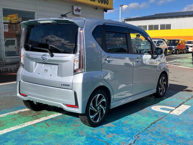 ムーヴ カスタム RS ハイパーSAIII 4WD ターボ LEDヘッドライト/フォグ/アクセサリーライナー ハーフレザーシート 純正フルセグナビ Bluetooth バックカメラ 純正エンジンスターター シートヒーター 純正15インチアルミ(4枚目)