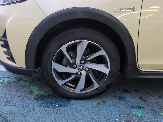 アクア クロスオーバー ハイブリッド ハーフレザーシート フルセグ対応純正ナビ Bluetooth バックカメラ ワイパーデアイサー ETC ステアリングスイッチ フォグ クリアランスソナー 先行車発進 オートハイビーム(55枚目)