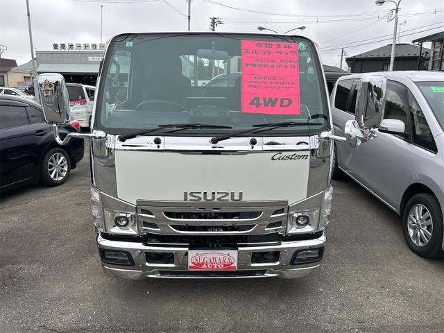エルフトラック カスタム　４ＷＤ　トラック　５ＭＴ　レーンアシスト　ＥＴＣ　ナビ　バックカメラ　スマートキー　アイドリングストップ　電動格納ミラー　アルミホイール　ＡＢＳ　ＥＳＣ　エアコン　パワーウィンドウ　運転席エアバッグ（12枚目）