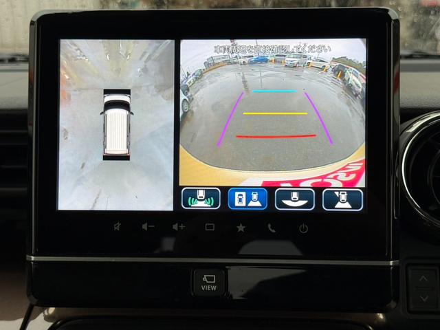 スペーシアギア マイスタイル 4WD 両側電動スライドドア 純正メモリーナビ 全周囲カメラ セーフティサポート レーダークルーズ レーンキープ ヘッドアップディスプレイ シートヒーター スマートキー オートライト ベッドキット付(5枚目)