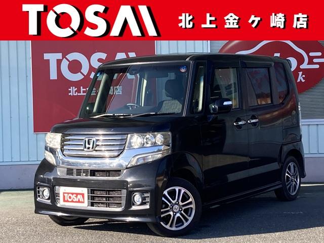 Ｎ－ＢＯＸカスタム Ｇ・Ａパッケージ　ミツビシ製ＳＤナビＤＶＤ／ＢＴ／ワンセグ　ＣＴＢＡ　横滑り防止／ＨＩＤオートライト／ワンオーナー　Ｆフォグ／左側オートＳＤ／Ｂカメラ／ＡＡＣ　純正アルミ　ステリモ　タイミングチェーン（2枚目）