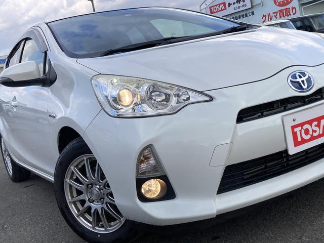 アクア S S 純正ワンセグSDナビ Bluetooth 社外15インチAW キーレス ハイブリッド ETC フォグライト(10枚目)