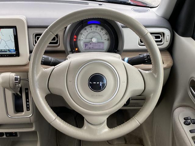 アルトラパン X レーダーブレーキサポート クラリオンフルセグナビ 前席シートヒーター HIDオートライト 横滑り防止 Aストップ スマートキー/プッシュスタート 革巻ステア ETC(11枚目)