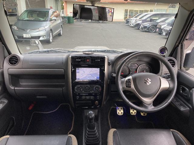 ジムニー ランドベンチャー 4WD ターボ 5速マニュアル ストラーダSDナビフルセグDVD再生B-T接続 モンスタースポーツマフラー 社外サス HIDライト 純正アルミ シートヒーター(3枚目)