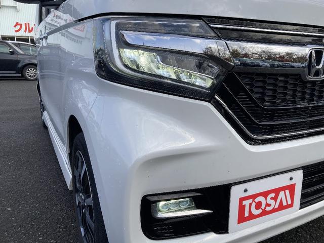 N-BOXカスタム G・Lホンダセンシング 純正フルセグSDナビ CD/DVD/BT可能 Bカメラ スマートキー/プッシュスタート Aストップ ホンダセンシング 片側パワースライド ETC 横滑り防止 LEDオートライト フロントフォグ(22枚目)