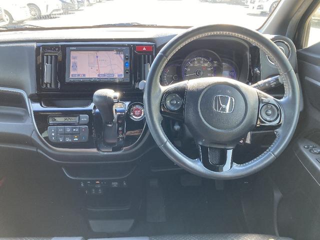 Ｎ－ＷＧＮカスタム Ｇ・Ｌパッケージ　４ＷＤ　ギャザズ製ワンセグＳＤナビＣＤ／ＢＴ／ＵＳＢ　Ｂカメラ／クルコン／ＨＩＤオートライト／Ｆフォグ／ビルトインＥＴＣ／２．５ＡＵＳＢ充電ｘ２／ＡＡＣ純１４ＡＷ／レザーコンビシート／ステリモ（4枚目）