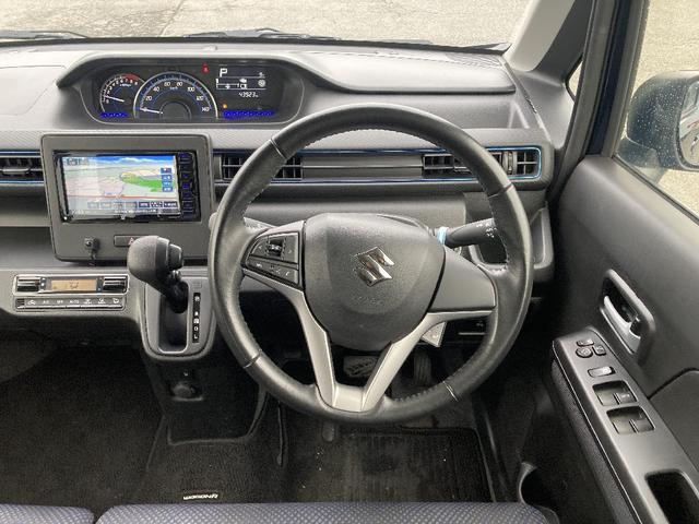 ワゴンＲ ハイブリッドＦＺ　デュアルカメラブレーキサポート　社外７インチＳＤナビ　ＴＶキャンセラー　パーキングソナー　純正１４ＡＷ　運転席シートヒーター　オートエアコン　ＣＶＴ　本革巻ステアリング（4枚目）