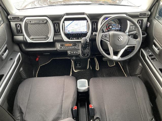 ハスラー ハイブリッドX 4WD 全方位モニター付き9インチメモリーナビ 革巻きステアリング ETC 前後ドラレコ 純正15インチアルミ スマートキー イモビライザー ヒルアシスト サイドエアバック VSAシートヒータ-(3枚目)