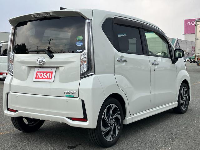 ムーヴ カスタム　ＲＳ　ハイパーＳＡＩＩＩ　４ＷＤ　ワンオーナーターボ　スマアシ３純正ＳＤナビフルセグＤＶＤ再生Ｂ－Ｔ　ＬＥＤライト　アイドリングＳＴ　純正１５ＡＷ　革巻ステアリング　シートヒーター　キーフリー　バックカメラオートハイビーム（2枚目）