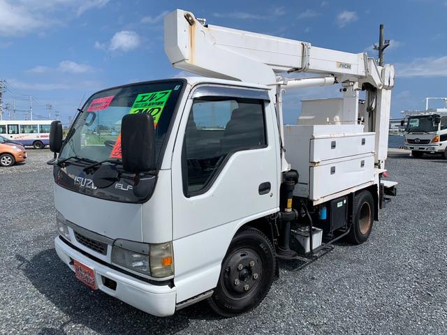 エルフトラック 　高所作業車　ＰＴＯ　ＡＩＣＨＩ　アイチコーポレーション　ＳＥ１０Ａ　電動格納ミラー　フロントフォグ　ラジオデッキ　ＡＢＳ　エアバック　エアコン　パワーウィンドウ　パワーステアリング　２ＷＤ　５速ＭＴ（6枚目）