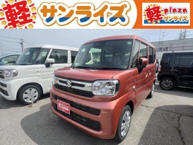 スペーシア ハイブリッドＸ　スマートキー　プッシュスタート　運転席助手席シートヒーター　リア両側パワースライドドア　ステアリングリモコン　クルーズコントロール　障害物センサー　衝突被害軽減ブレーキ（2枚目）